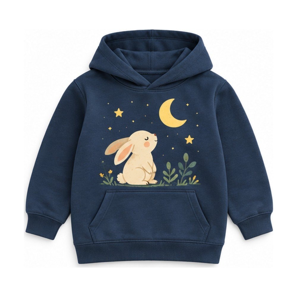 Moonlit Bunny Kids Hoodie
